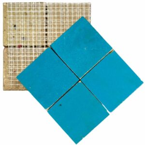 Echantillon Terre De Zellige 10X10 Cm Couleur 08 Bleu Turquoise W4346