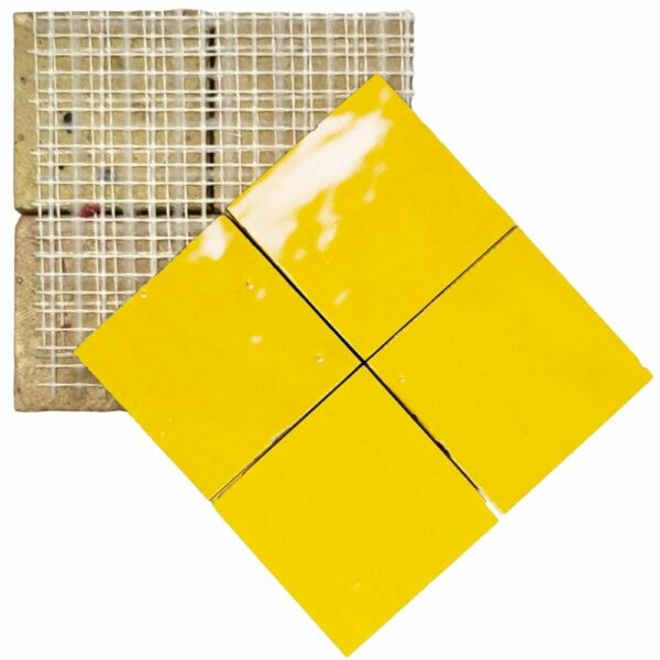 Echantillon Terre De Zellige 10X10 Cm Couleur 100 Pickles Jaune Mout W4359