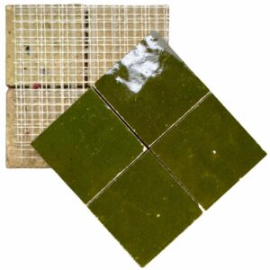 Echantillon Terre De Zellige 10X10 Cm Couleur 44 Vert Empire W4385