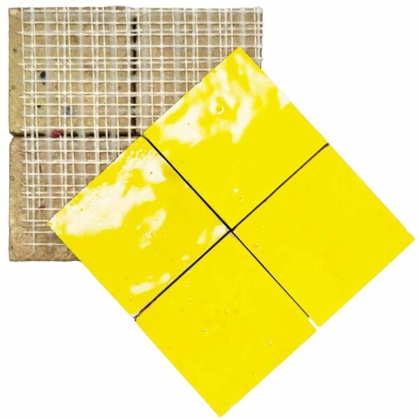 Echantillon Terre De Zellige 10X10 Cm Couleur 53 Jaune Eclat W4360