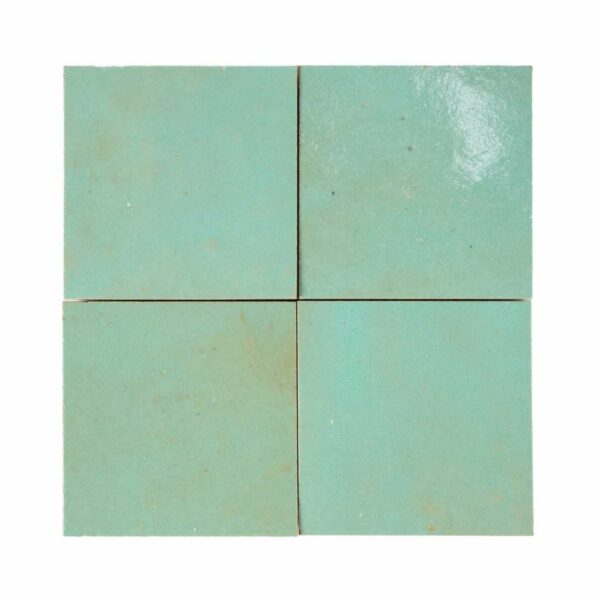 W3561 Carreau Terre De Zellige Vrac 10X10Cm Bleu 20 Maldive