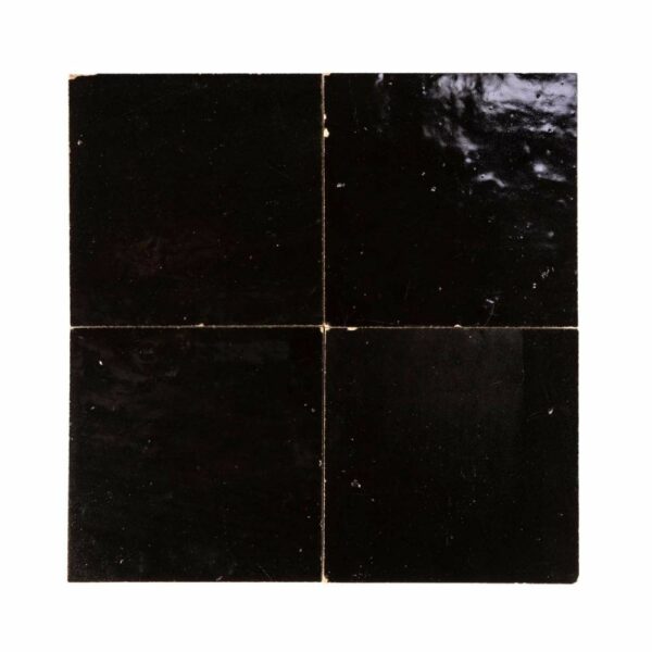 W3570 Carreau Terre De Zellige Vrac 10X10Cm 05 Noir