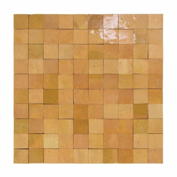 W4009 Mosaique Terre De Zellige 3X3 Cm Sur Plaque De 30.5X30.5 Cm 06 Terre d'émail