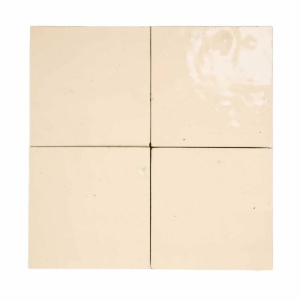 W4029 Carreau Terre De Zellige Vrac 10X10Cm 11 Blanc Laiteux