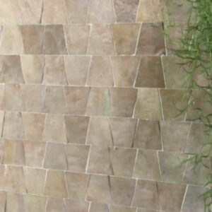 W4103 Mosaique Terre De Zellige Forme Trapeze 3.1X4.9 Cm 32.5X30 Cm 65 Blanc Saber ambiance video