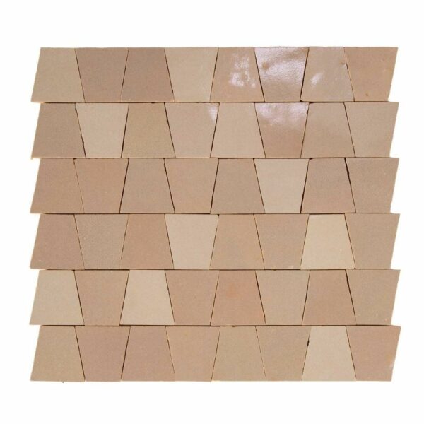 W4148 Mosaique Terre De Zellige 3X10 Cm Sur Plaque De 30.3X30 Cm 86 Gris de Lin