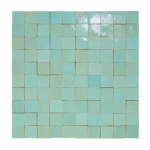 W4185 Mosaique Terre De Zellige 3X3 Cm Sur Plaque De 30.5X30.5 Cm 20 Maldive