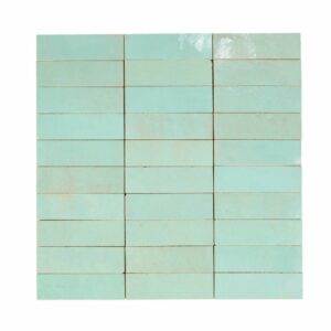 W4186 Mosaique Terre De Zellige 3X10 Cm Sur Plaque De 30.3X30 Cm 20 Maldive