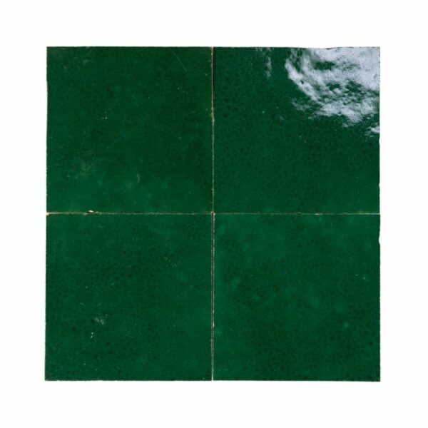 W4265 Carreau Terre De Zellige Vrac 10X10Cm 36 Vert Menthe