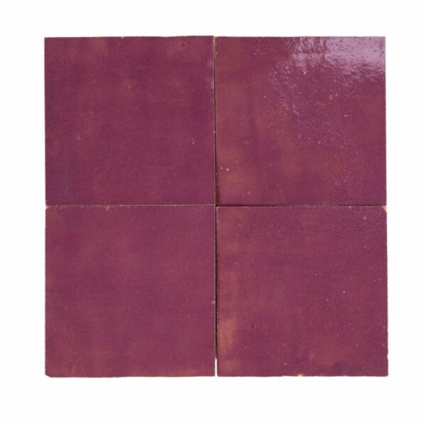 W4333 Carreau Terre De Zellige Vrac 10X10Cm 18 Violet